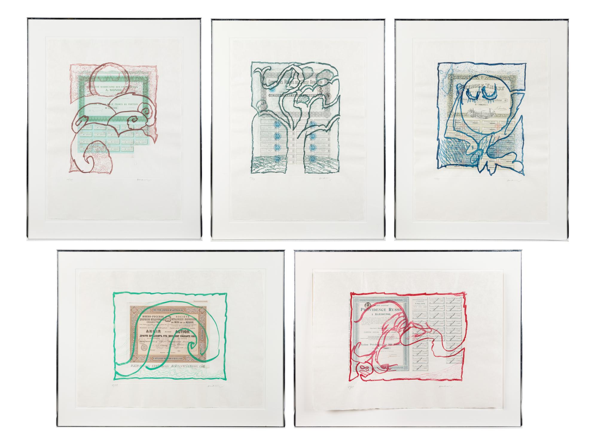 Krach (complete set of five prints)