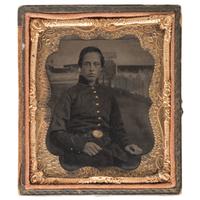Private Robert S. Beckwith, 1st New Jersey Infantry, DOW 2nd Bull Run, Civil War Archive Featuring Sixth Plate Tintype and Correspondence