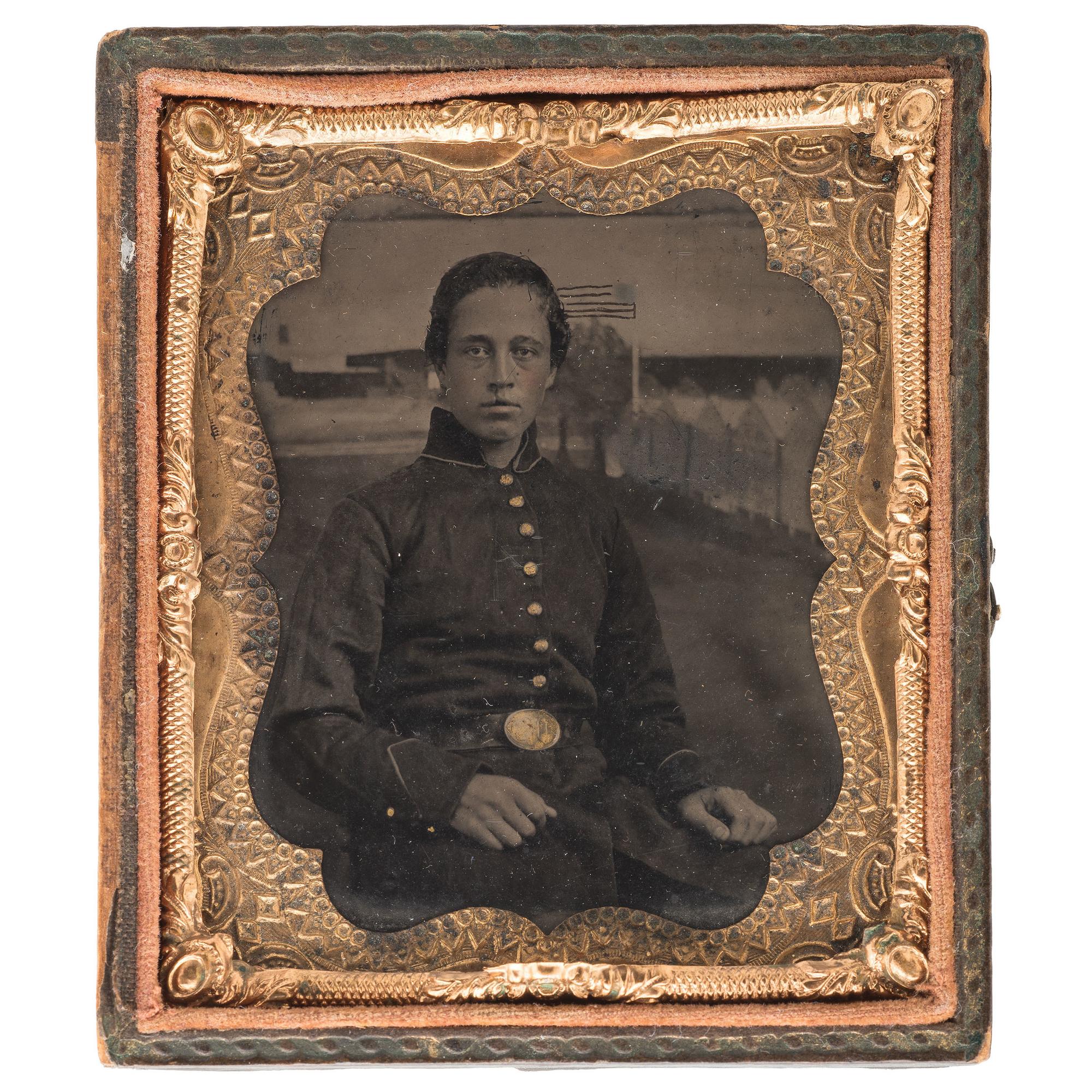 Private Robert S. Beckwith, 1st New Jersey Infantry, DOW 2nd Bull Run, Civil War Archive Featuring Sixth Plate Tintype and Correspondence