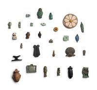 Forty-Six Egyptian Faience, Stone, and Terracotta Objects