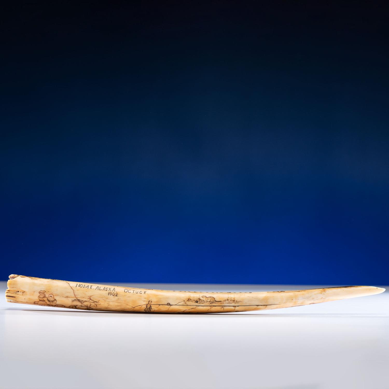 John Octuck (Inuit, 1873-1918) Scrimshawed Cribbage Board