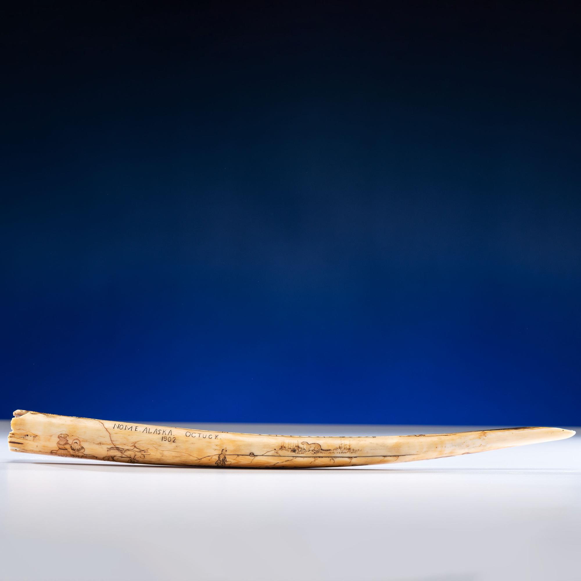John Octuck (Inuit, 1873-1918) Scrimshawed Cribbage Board