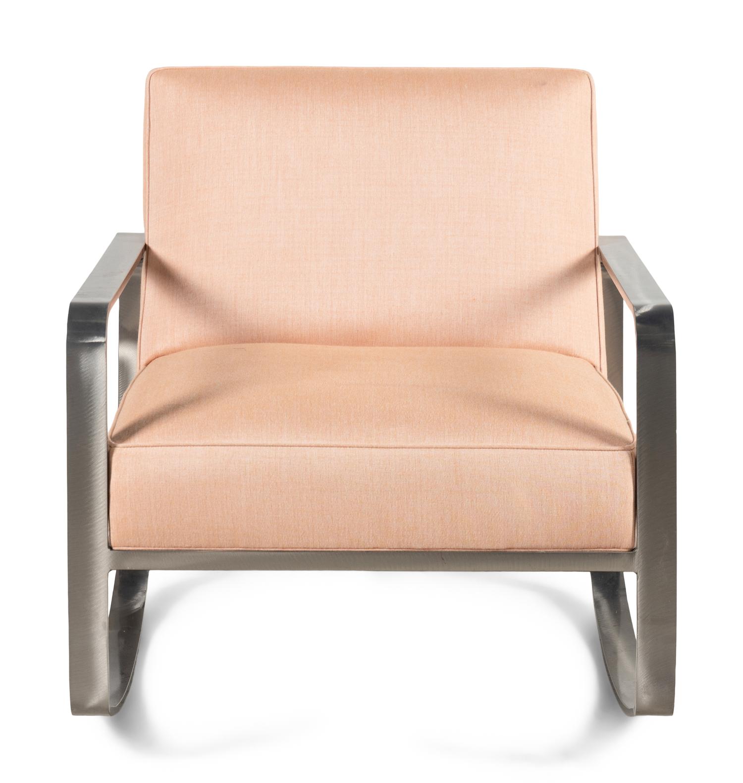 A Contemporary Steel Rocking Chair