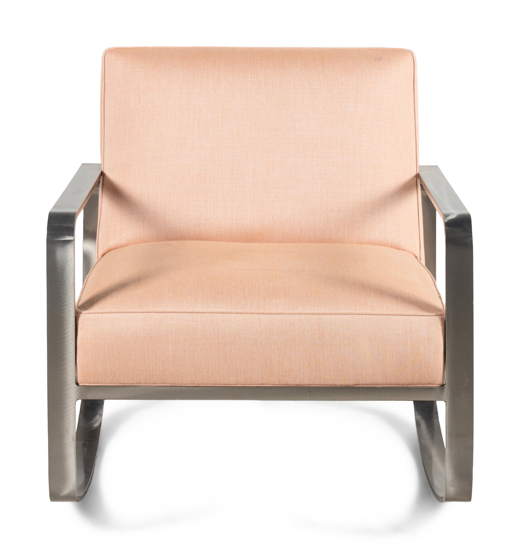 A Contemporary Steel Rocking Chair