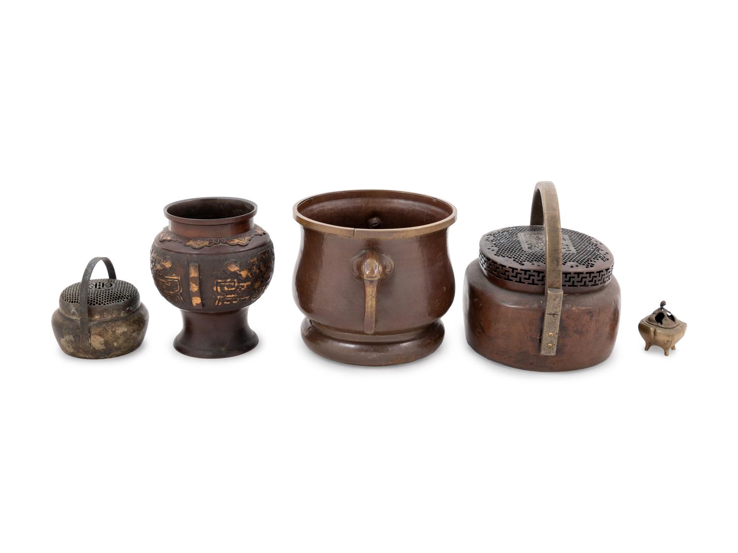 Five Chinese Copper and Bronze Articles