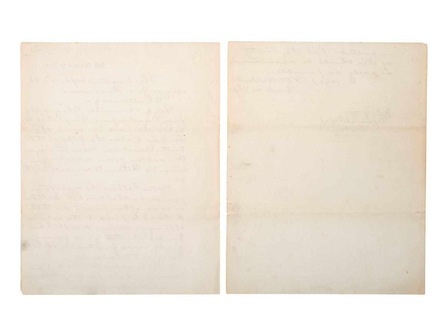 [CIVIL WAR]. Official copy of a telegram from General Henry Halleck to Major General William Rosecrans regarding movements against Confederate General Braxton Bragg's army on the eve of the Battle of Chickamauga. Washington, DC. 11 September 1863.