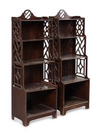 A Pair of George III Style Mahogany Bookcases