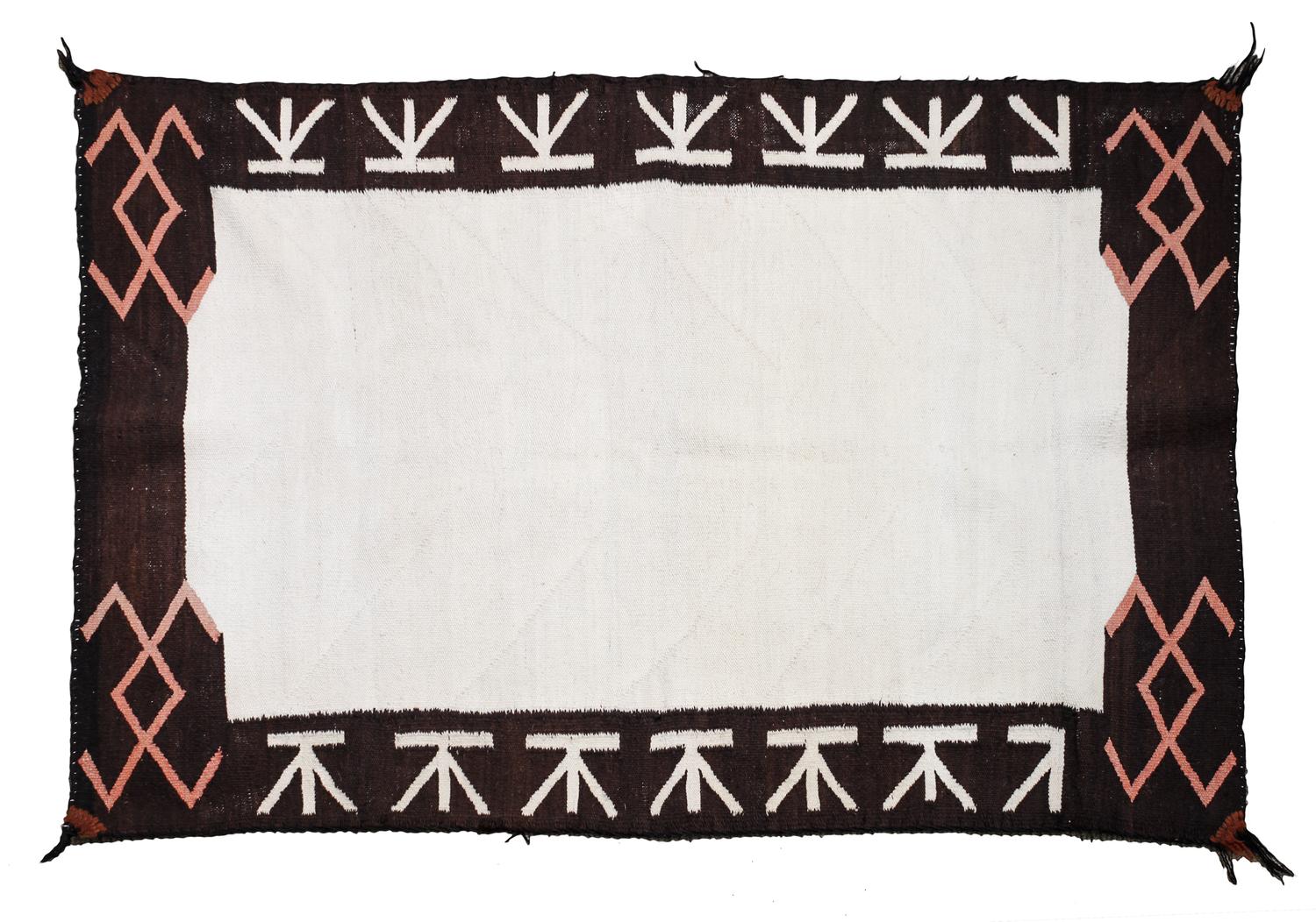 A Navajo Double Saddle Blanket 46 x 31 1/2 inches. — EARLY 20TH CENTURY