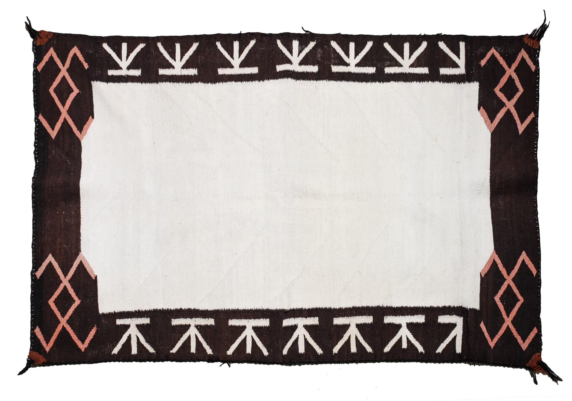 A Navajo Double Saddle Blanket 46 x 31 1/2 inches. — EARLY 20TH CENTURY