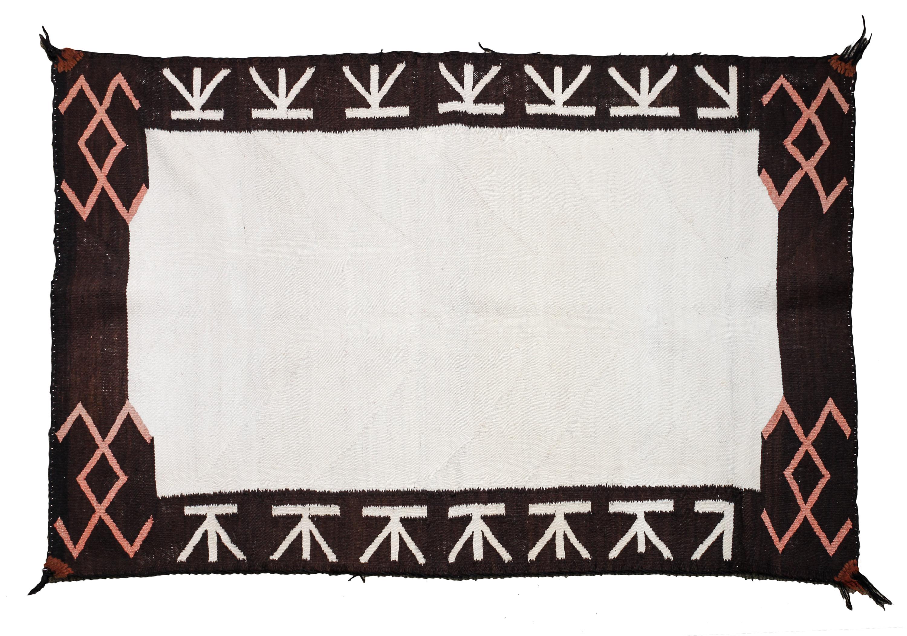 A Navajo Double Saddle Blanket 46 x 31 1/2 inches. — EARLY 20TH CENTURY