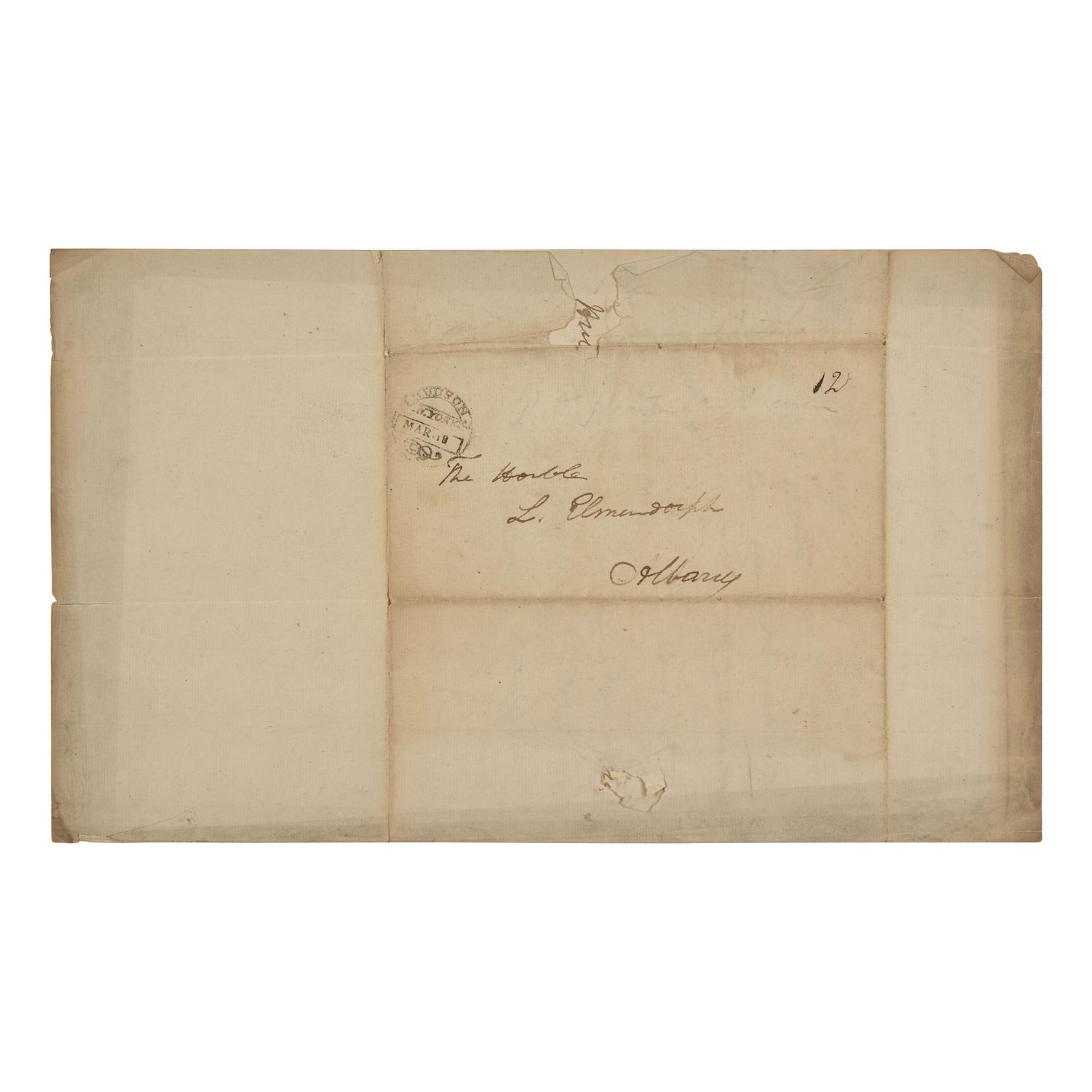[Presidential] Van Buren, Martin. Autograph Letter, signed.