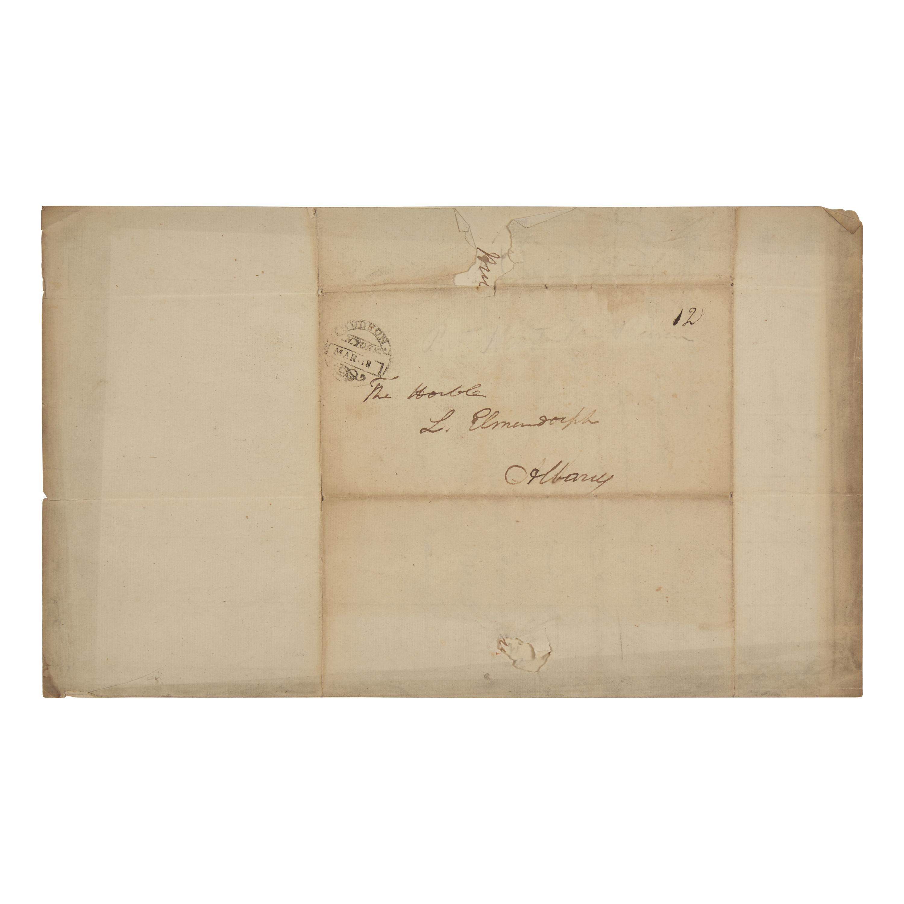[Presidential] Van Buren, Martin. Autograph Letter, signed.