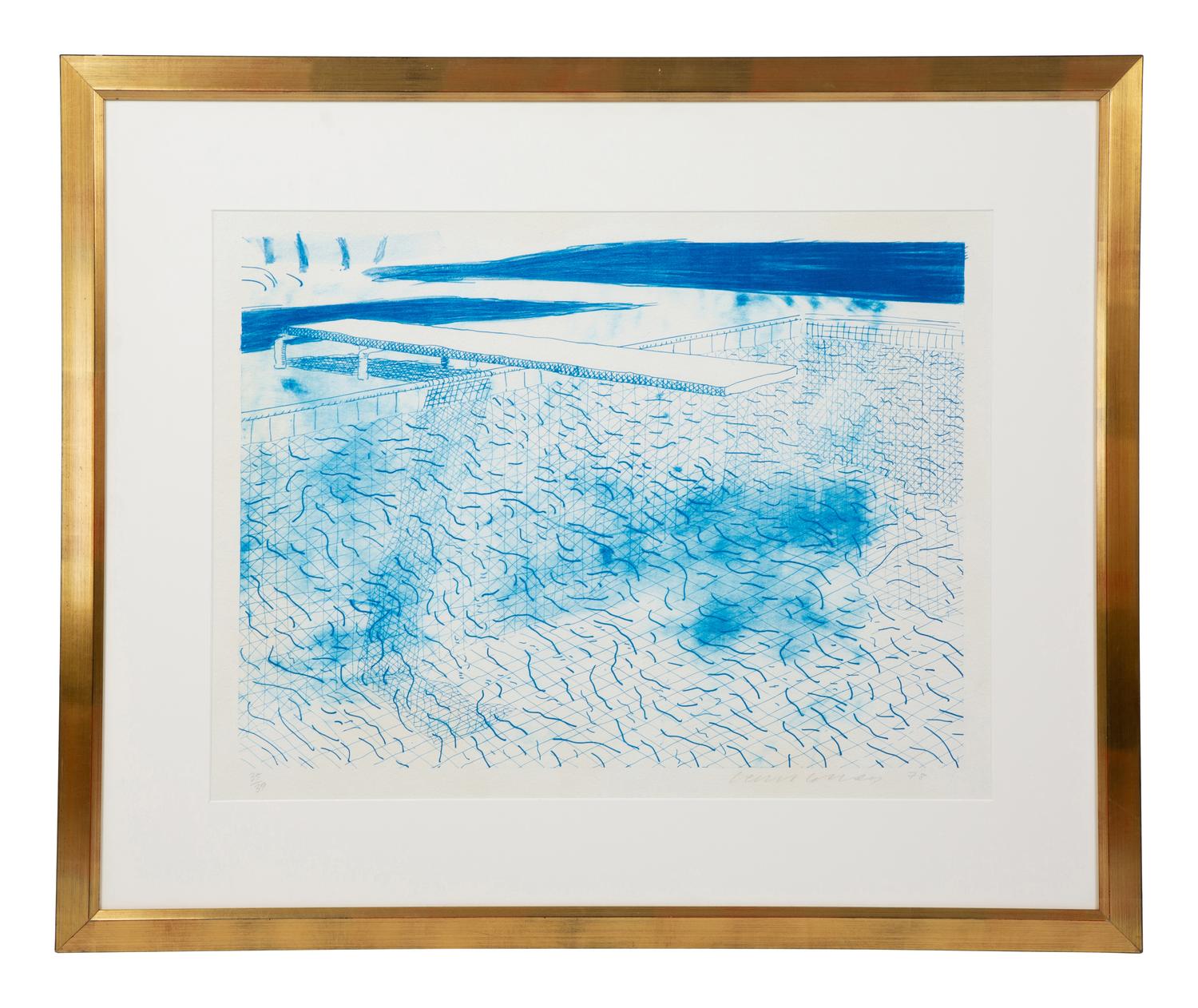 Lithograph of Water Made of Lines, 1978-1980