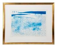 Lithograph of Water Made of Lines, 1978-1980