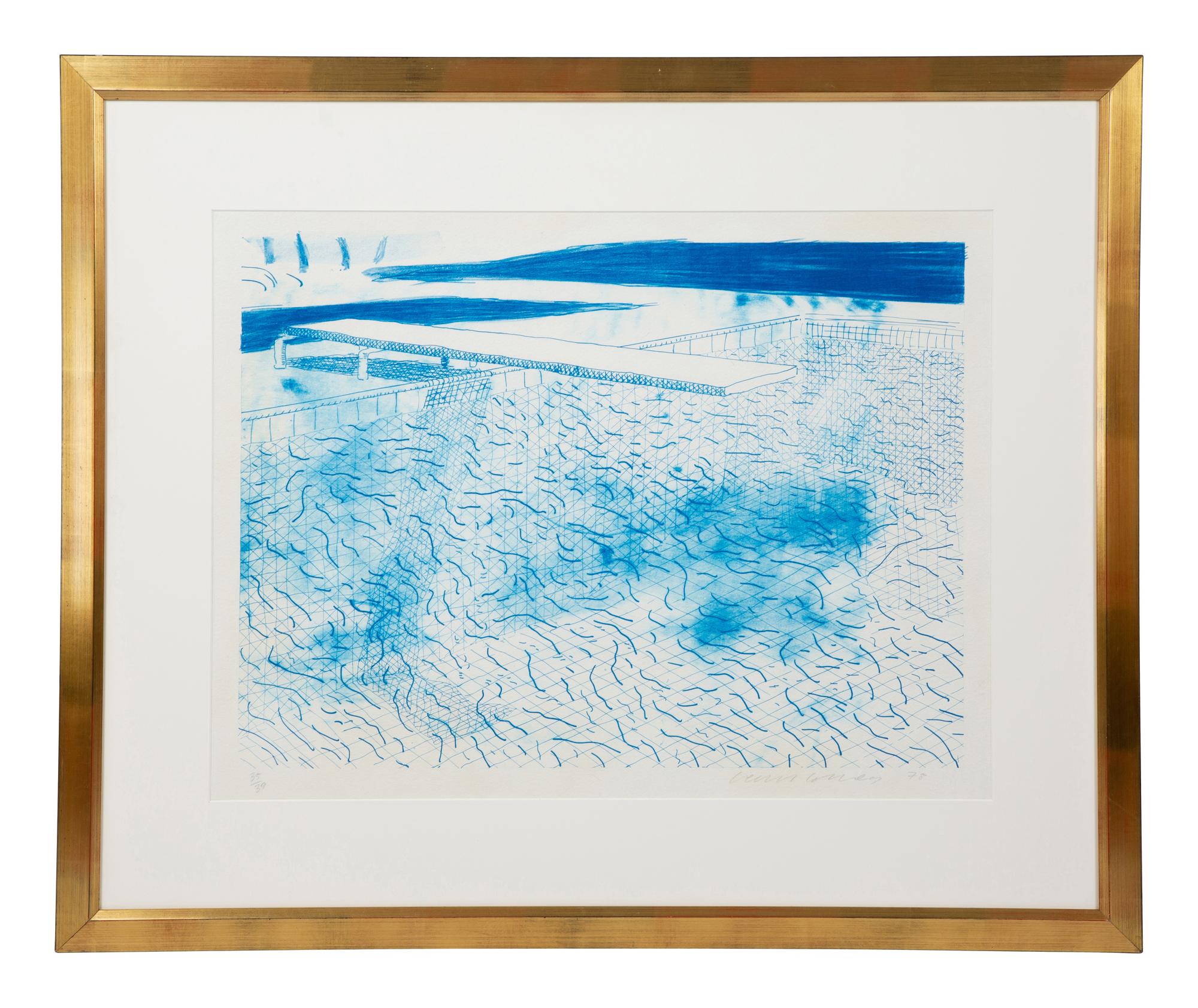 Lithograph of Water Made of Lines, 1978-1980