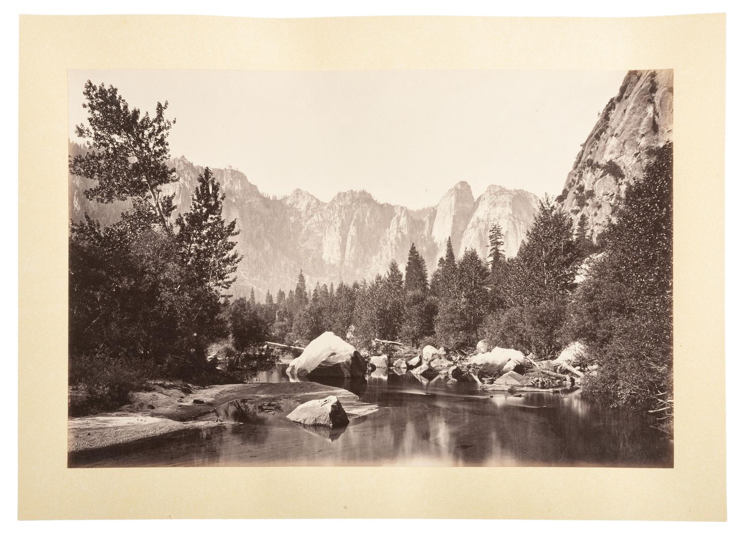 WATKINS, Carleton (1829-1916), photographer. Yo-semite Valley: Photographic Views of the Falls and Valley of Yo-semite in Mariposa County, California. San Francisco: N.p., 1863.