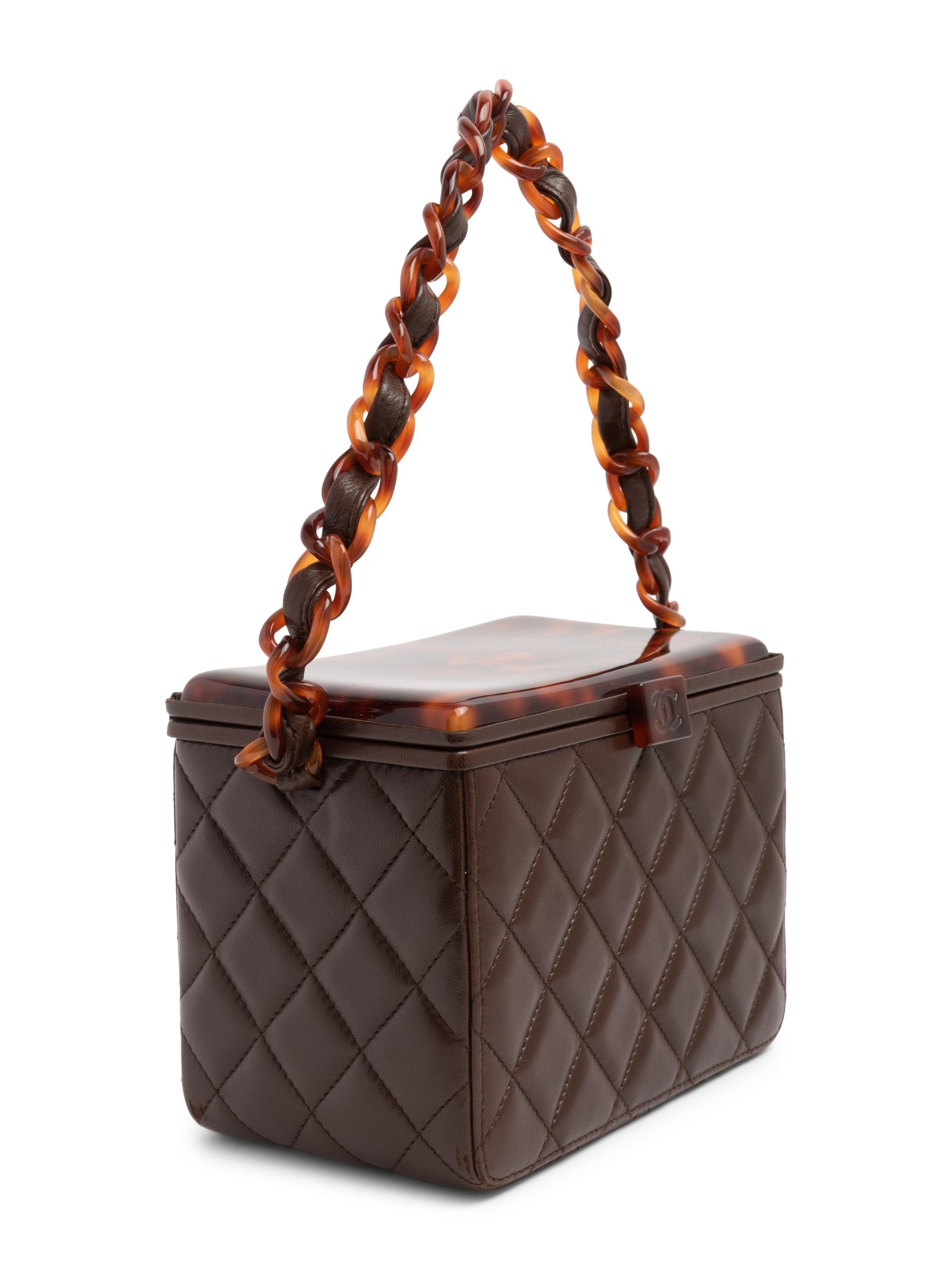 Chanel Quilted Cosmetic Bag with Lucite Top, 1996-97