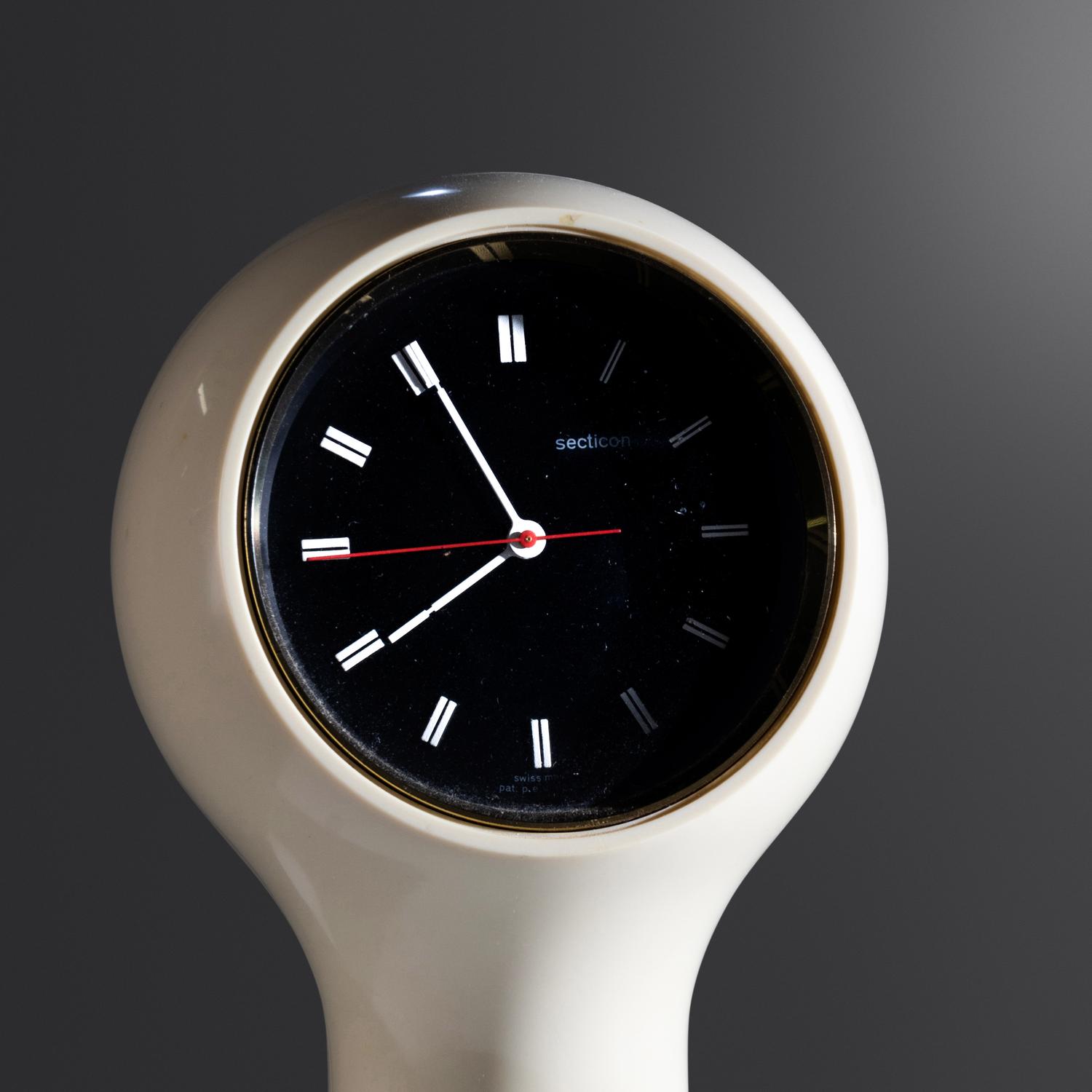 Table Clock and Wall Clock, model T1 and M1, c. 1960 Secticon, Italy/Switzerland