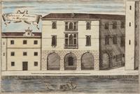 A Set of Nine Italian Hand-Colored Engravings Depicting Venetian Palaces