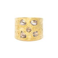 YELLOW GOLD AND DIAMOND BAND