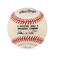 A Hank Aaron Single Signed Autograph Baseball (Beckett Authentication Services Letter of Authenticity)