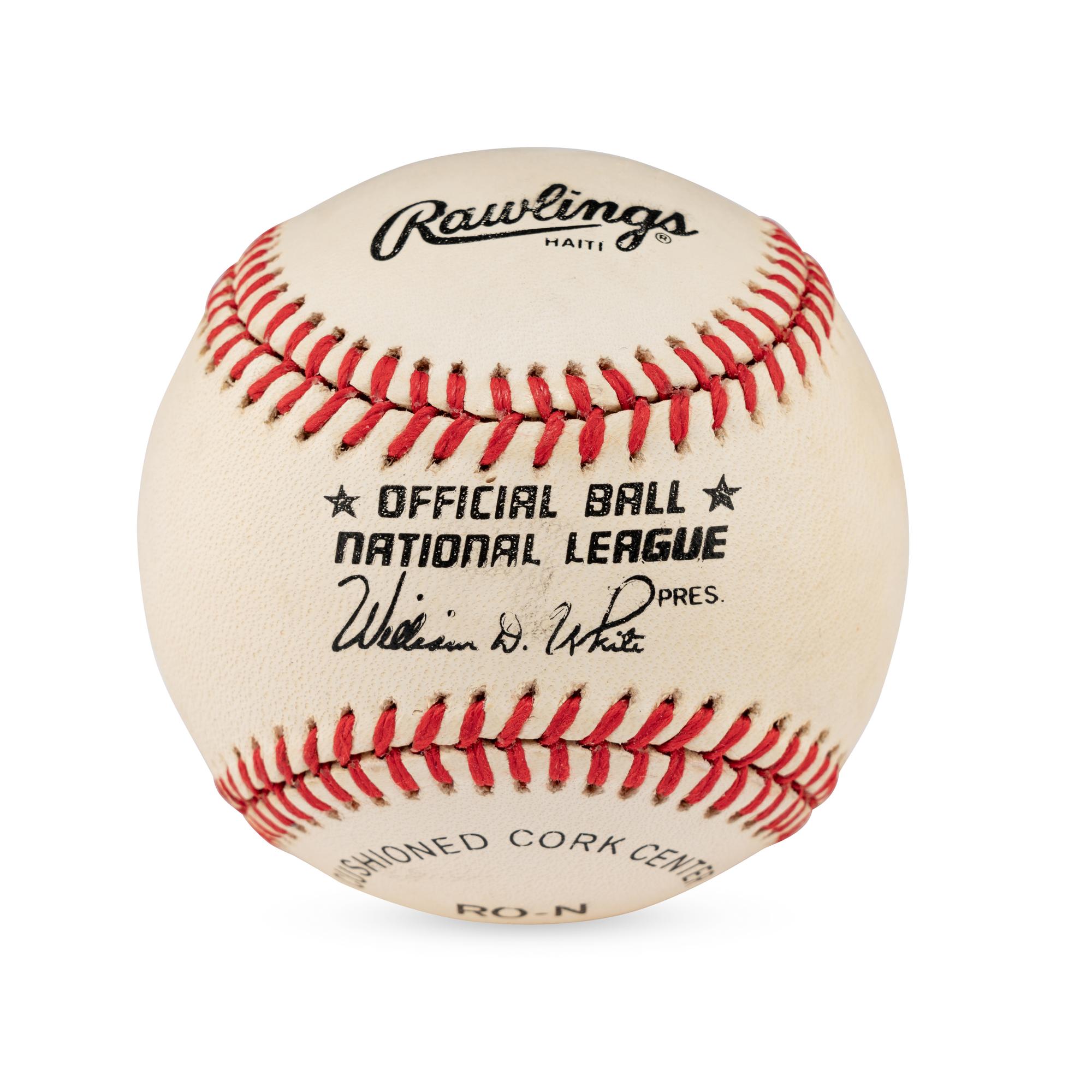 A Hank Aaron Single Signed Autograph Baseball (Beckett Authentication Services Letter of Authenticity)