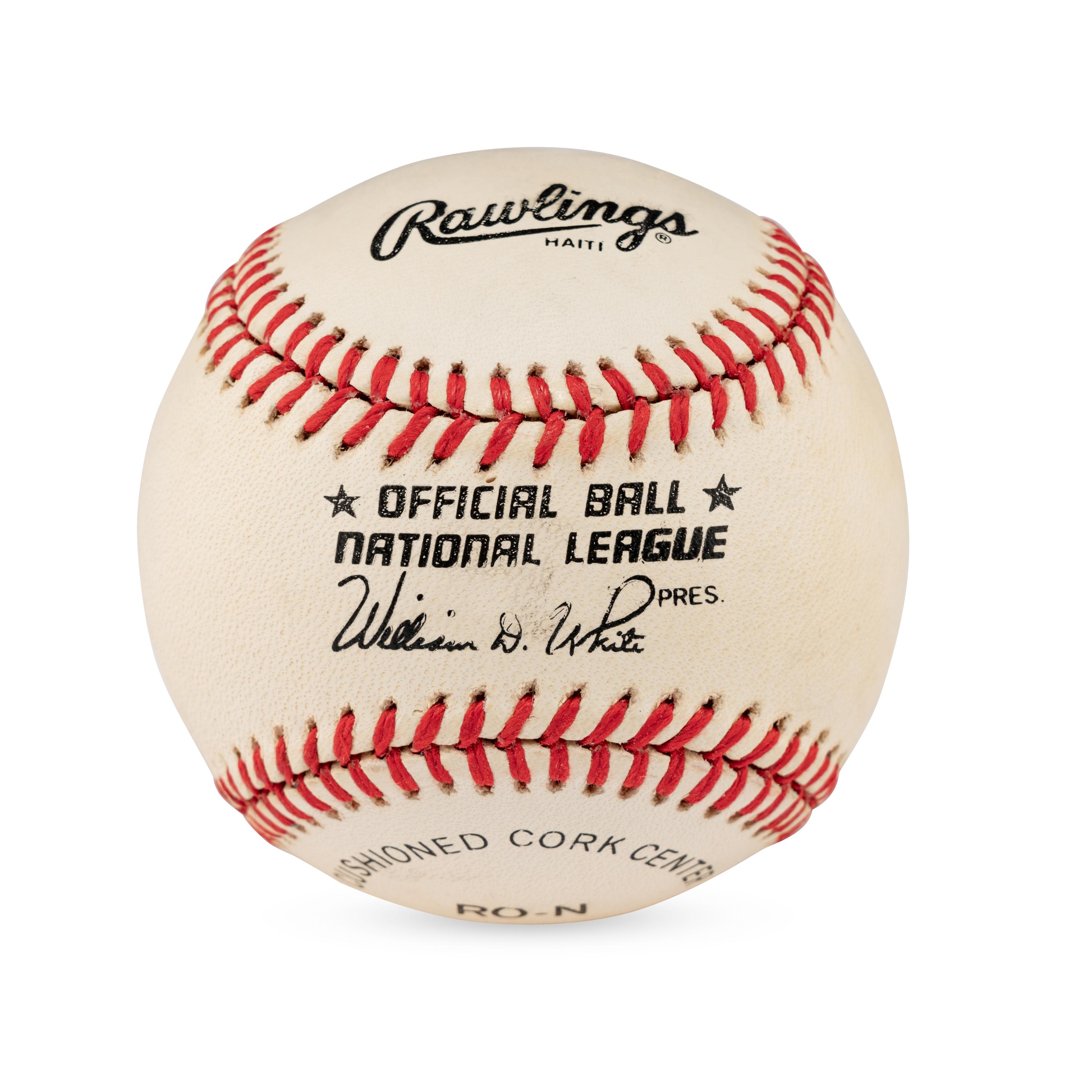 A Hank Aaron Single Signed Autograph Baseball (Beckett Authentication Services Letter of Authenticity)