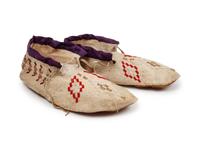 Plateau Beaded Hide Moccasins