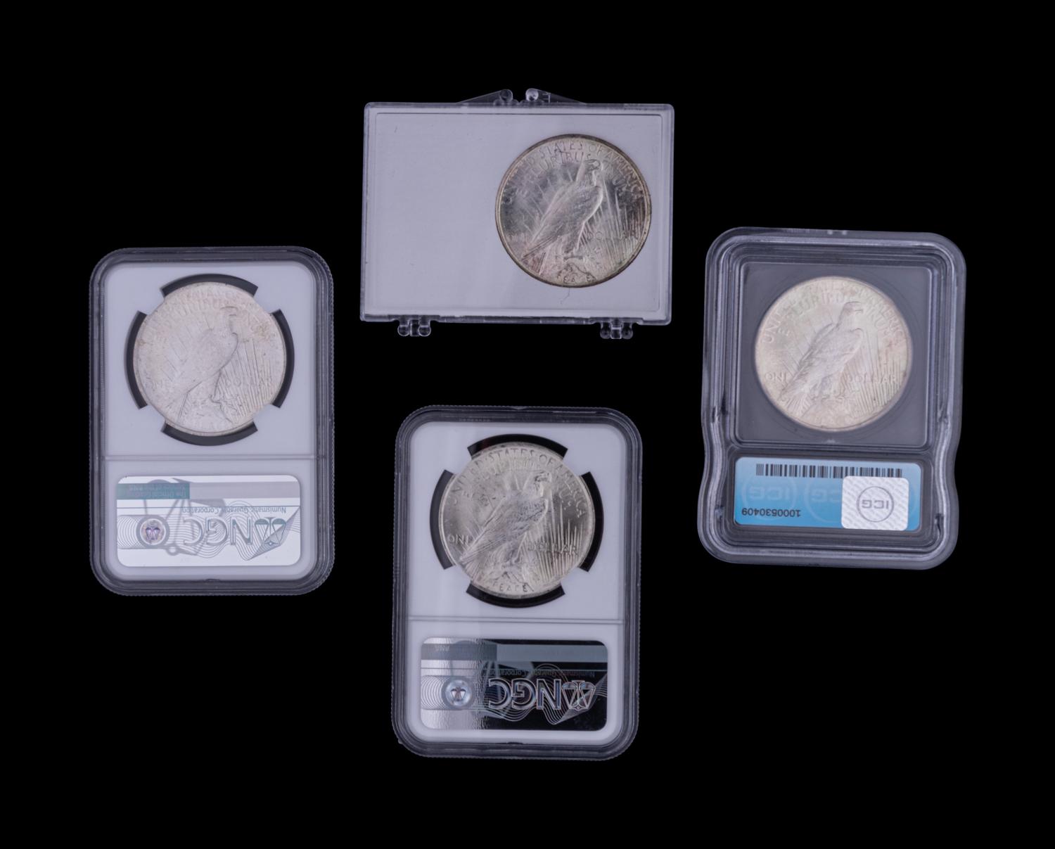 Two 1922 Peace $1 Coins (NGC MS64)