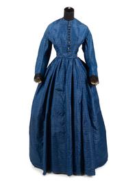 Silk Striped Taffeta Dress, 1862