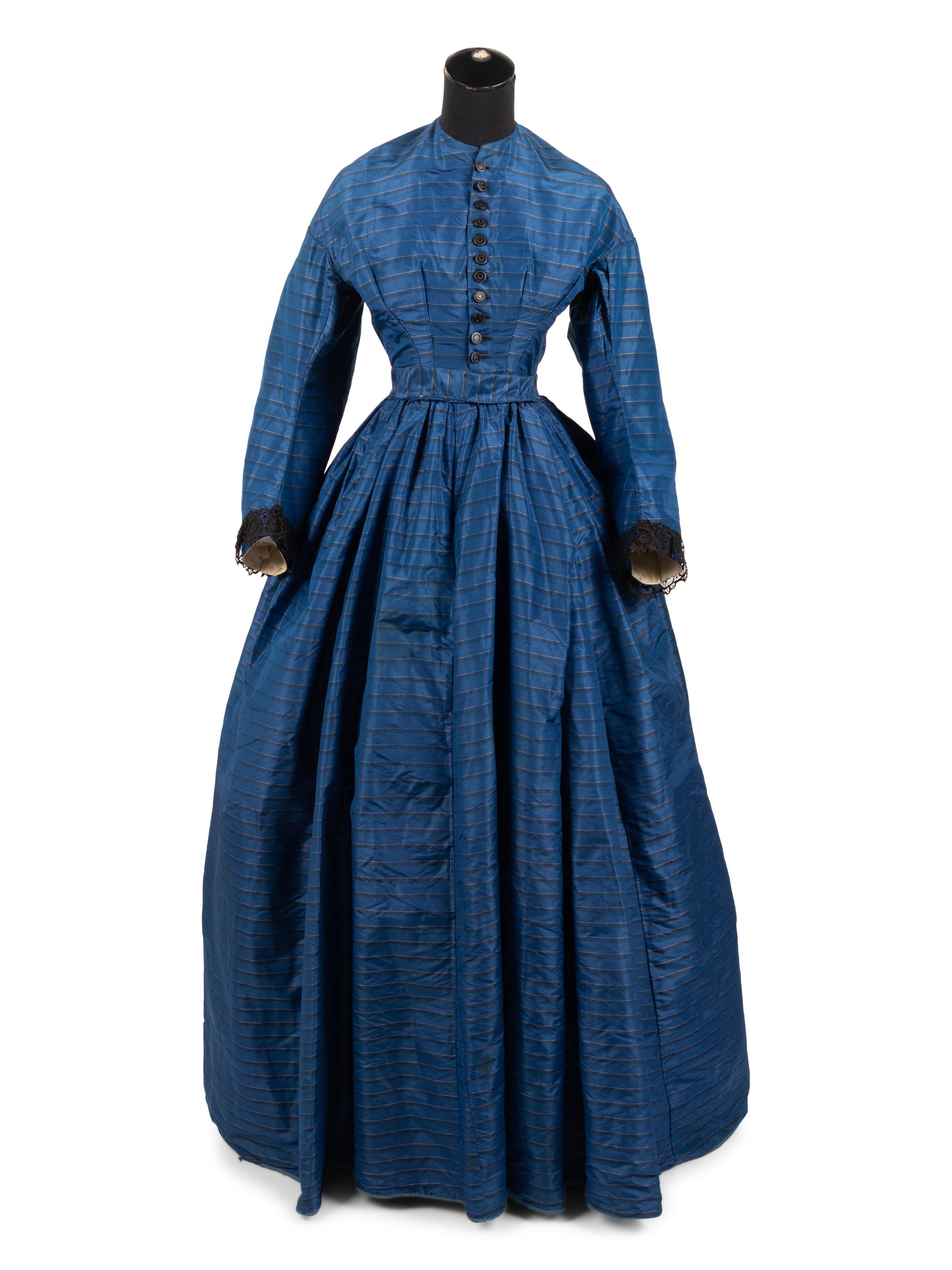 Silk Striped Taffeta Dress, 1862