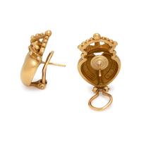 KIESELSTEIN-CORD, YELLOW GOLD AND DIAMOND EARCLIPS