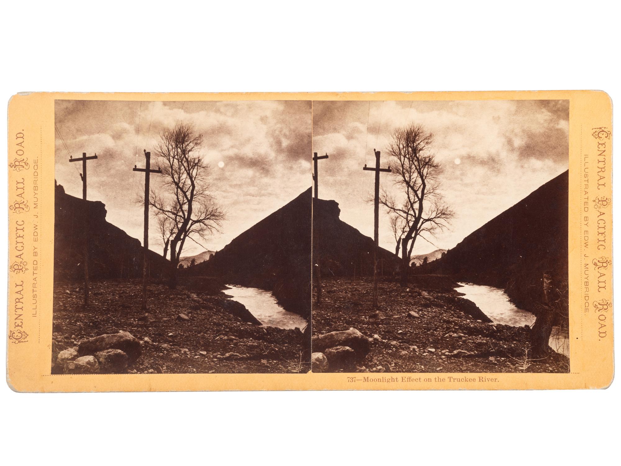 [WESTERN AMERICANA]. MUYBRIDGE, Eadweard (1830-1904), photographer. Moonlight Effect on the Truckee River . San Francisco, CA: Bradley & Rulofson.