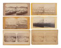 [CIVIL WAR]. 6 views of Civil War prison camps including Elmira and Belle Island.