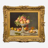John F. Francis (American, 1808-1886) Epergne of Peaches and Grapes