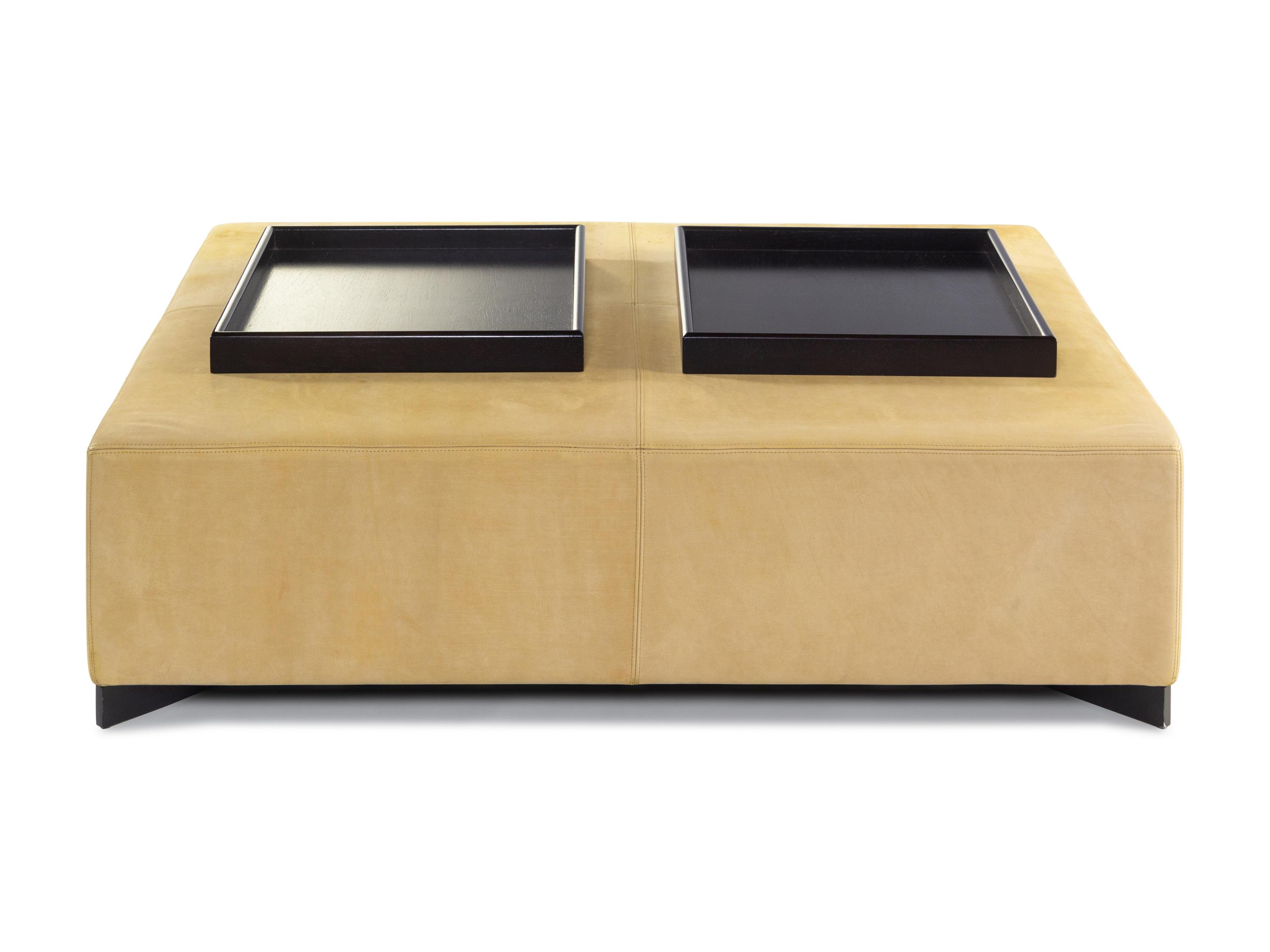 Galet Ottoman with Two Trays, Holly Hunt, USA