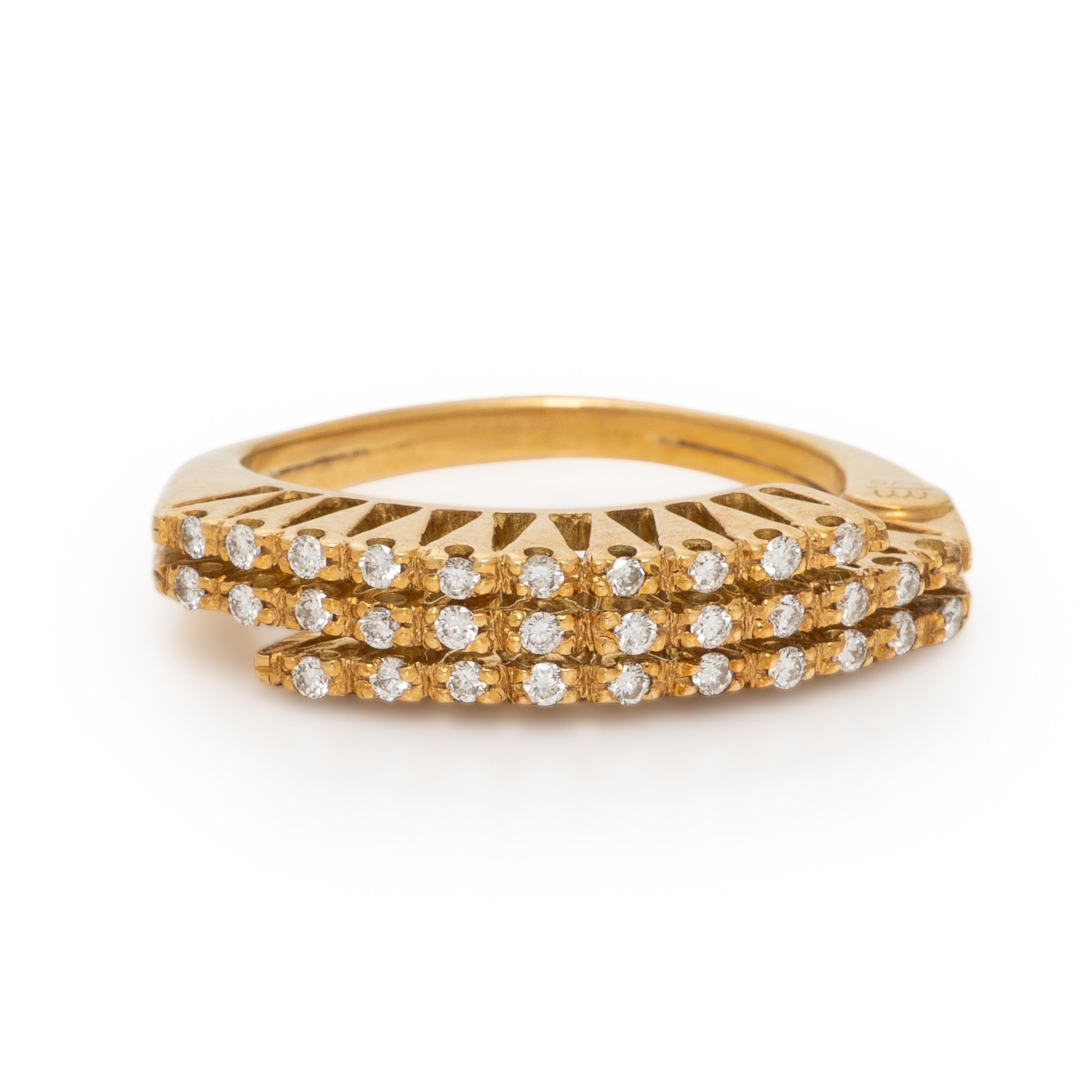 Ponte Vecchio Gioielli, Diamond and Yellow Gold Ring