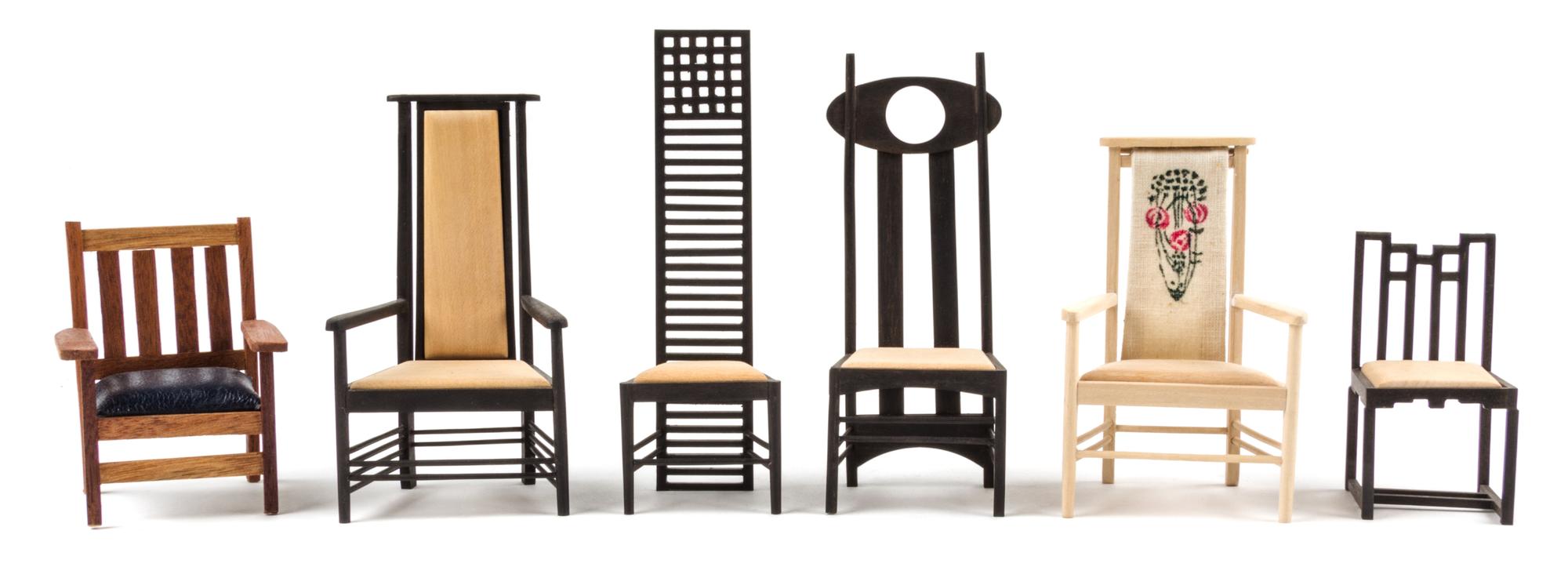 A Group of Eight Arts and Crafts Style Furniture Articles Height of first 2 3/8 x width 6 1/2 x depth 2 5/8 inches. — Various Makers