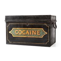 A Painted Tin Cocaine Storage Box