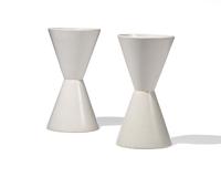 Pair of Double Cone Planters Architectural Pottery