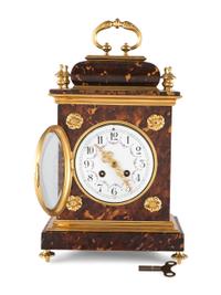A French Tortoise Shell Carriage Clock