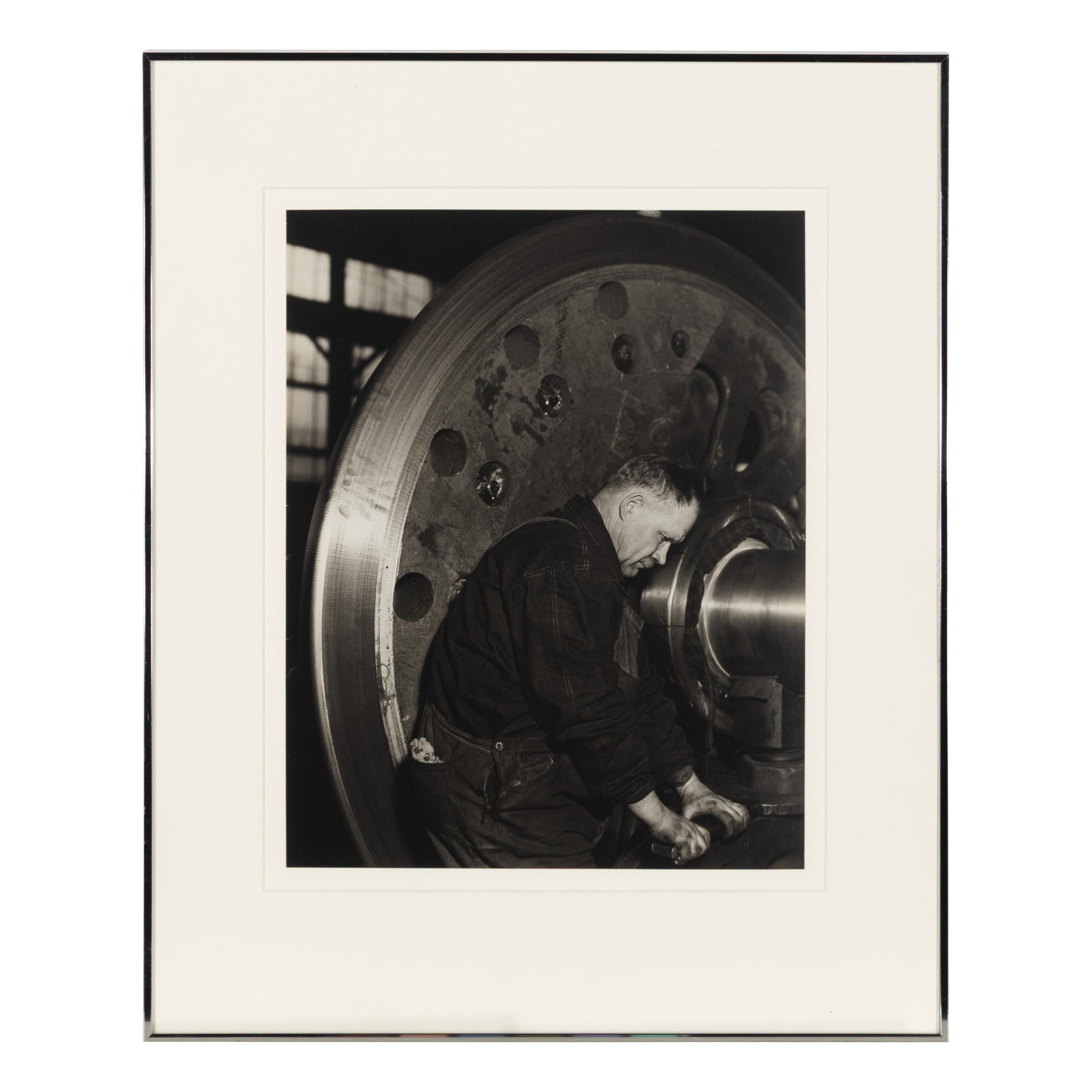 Lewis Hine (American, 1874–1940) — Mechanic (skilled) in a modern locomotive plant, ca. 1930; printed later
