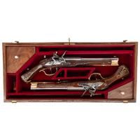 Contemporary Cased Flintlock Pistols