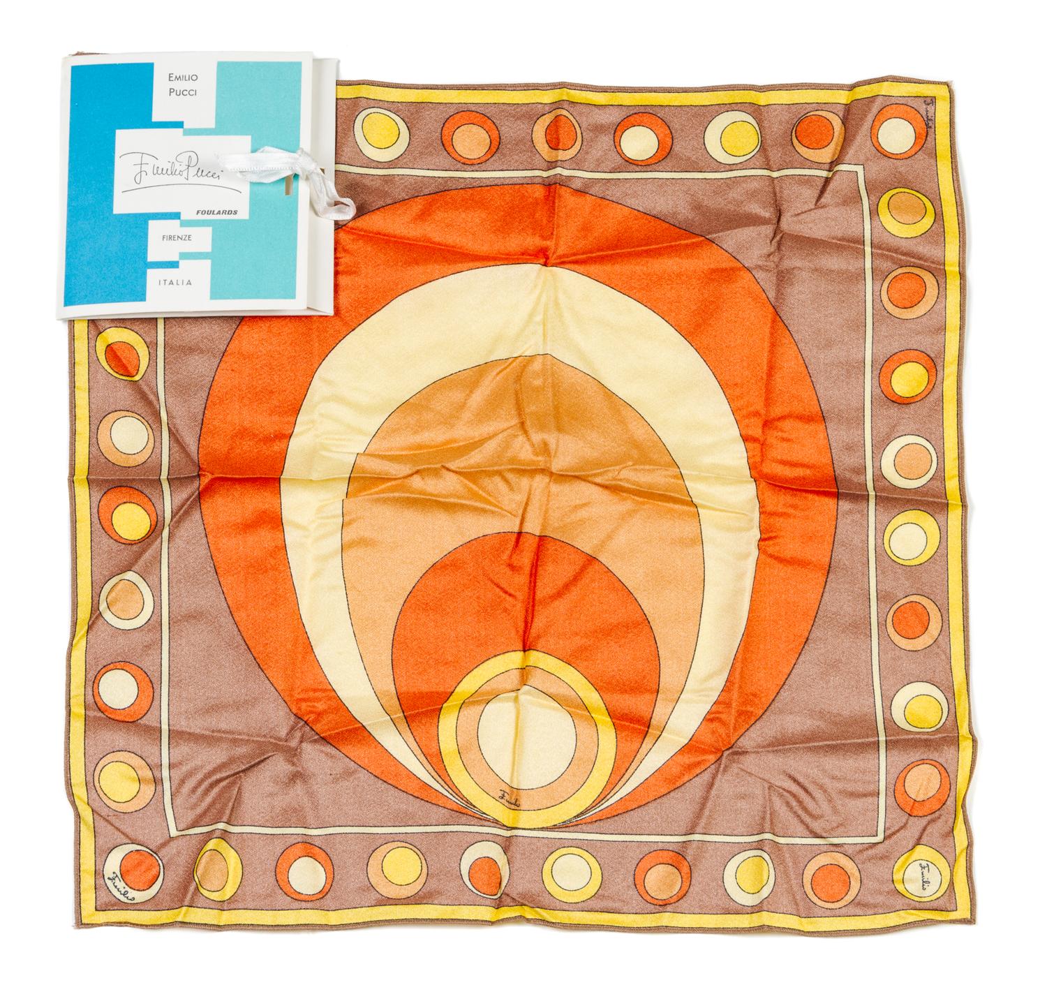 Two Emilio Pucci Print Pocket Squares,