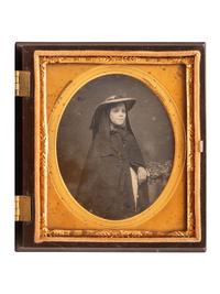 [EARLY PHOTOGRAPHY]. A group of 16 daguerreotype portraits of subjects wearing assorted hats, including examples by ANSON, QUINBY, RIDER, STOKES, and JAMES & Co.