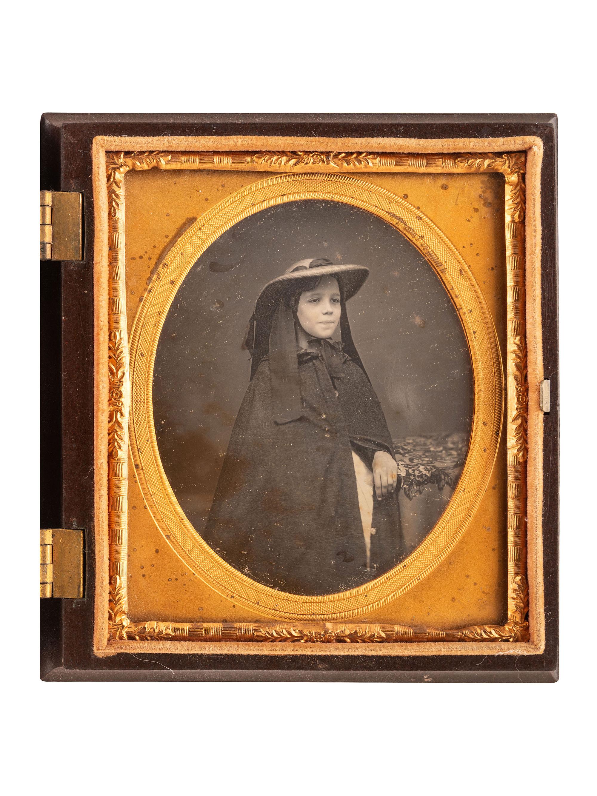 [EARLY PHOTOGRAPHY]. A group of 16 daguerreotype portraits of subjects wearing assorted hats, including examples by ANSON, QUINBY, RIDER, STOKES, and JAMES & Co.