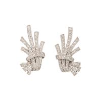 WHITE GOLD, DIAMOND EARCLIPS