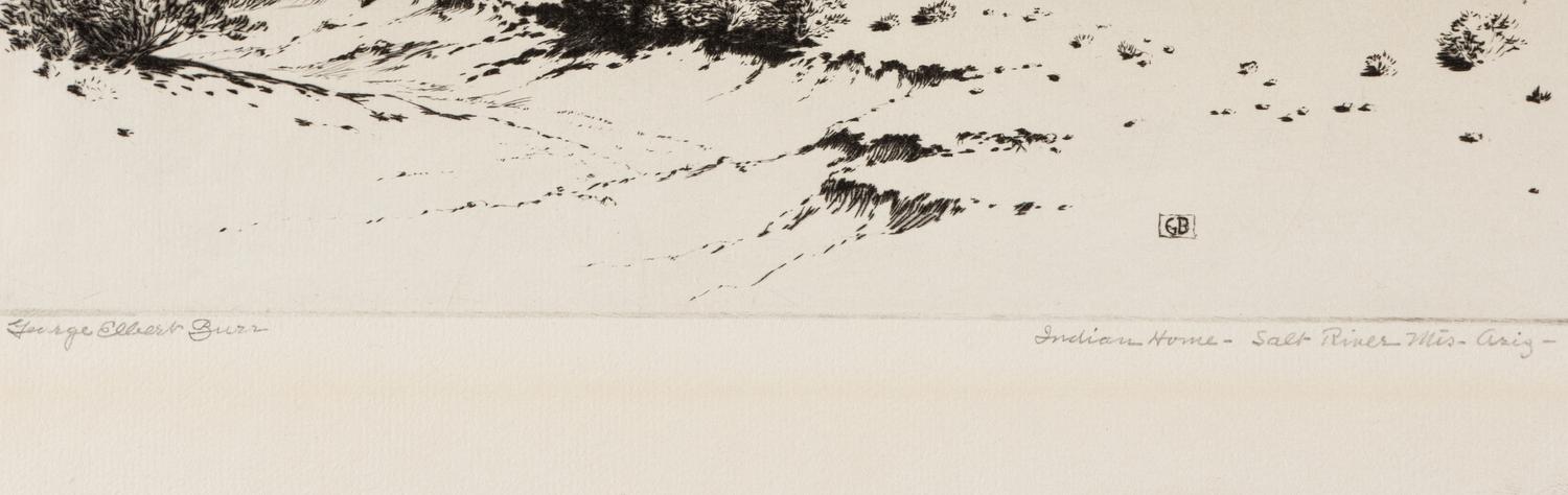 Two Works: Evening, Paradise Valley, Arizona and Indian Home - Salt River Mis, Arizona