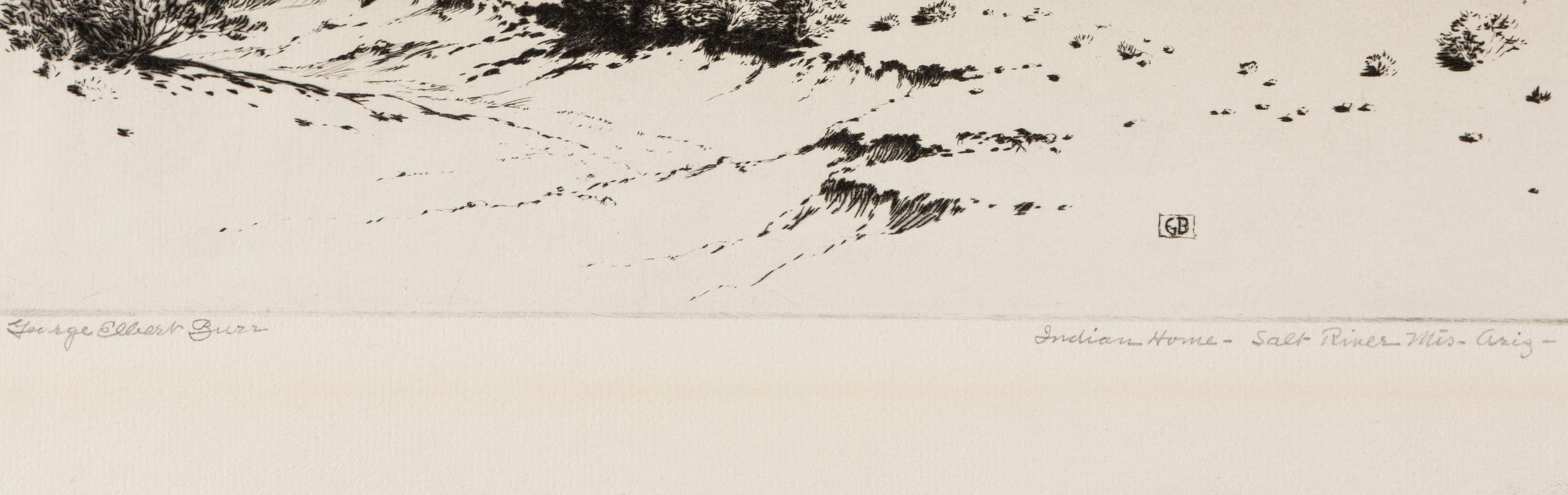 Two Works: Evening, Paradise Valley, Arizona and Indian Home - Salt River Mis, Arizona