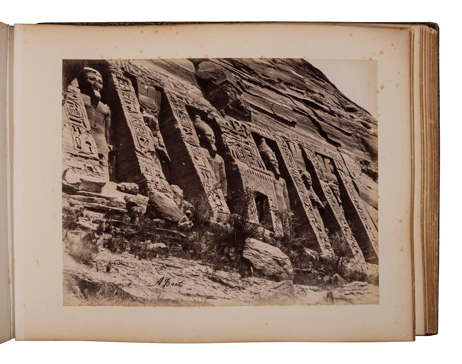 [EARLY PHOTOGRAPHY]. Album containing 96 photographs of Egypt, incl. examples by SEBAH, BONFILS, and BEATO. Ca 1895.